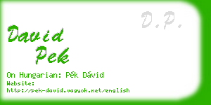 david pek business card